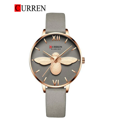 CURREN Original Brand Leather Straps Wrist Watch For Women With Brand (Box & Bag)-9061