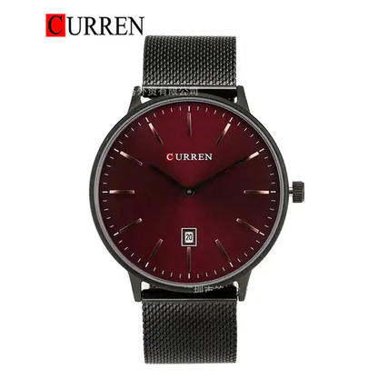 CURREN Original Brand Stainless Steel Band Wrist Watch For Men With Brand (Box & Bag)-8302