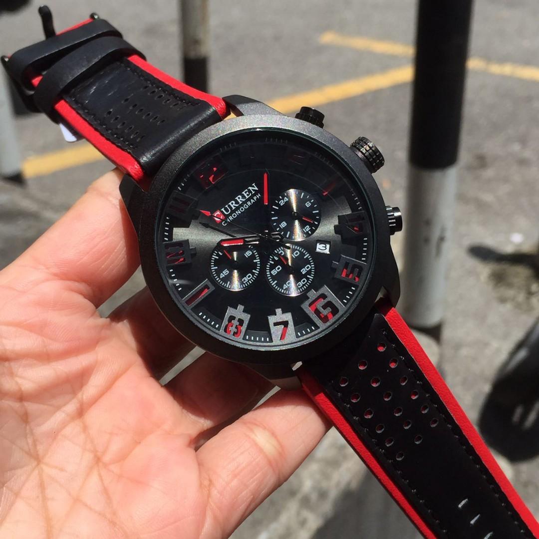 CURREN Leather Straps Wrist Watch For Men (Box)-8289