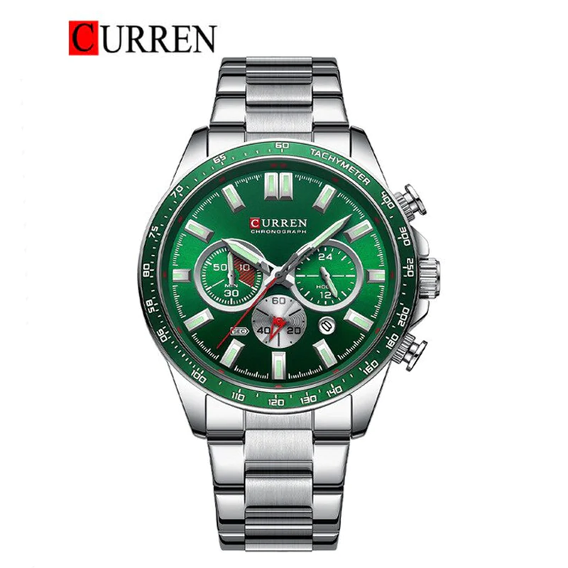 CURREN Original Brand Stainless Steel Band Wrist Watch For Men With Brand (Box & Bag)-8418